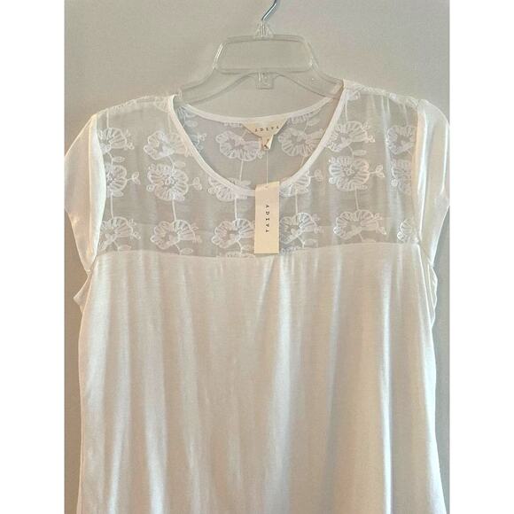 Adiva‎ Sheer Embroidered Floral Top/Blouse Sheer Back Panel Size Small - Picture 5 of 7
